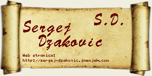 Sergej Džaković vizit kartica